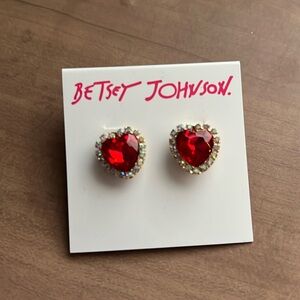 NWT- Betsey Johnson Red Heart ❤️ earrings